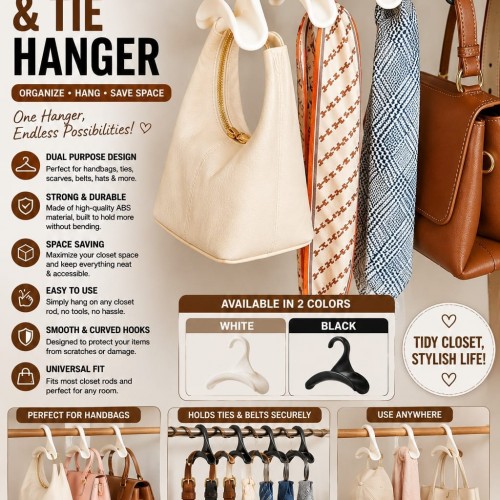 Handbag and tie hanger