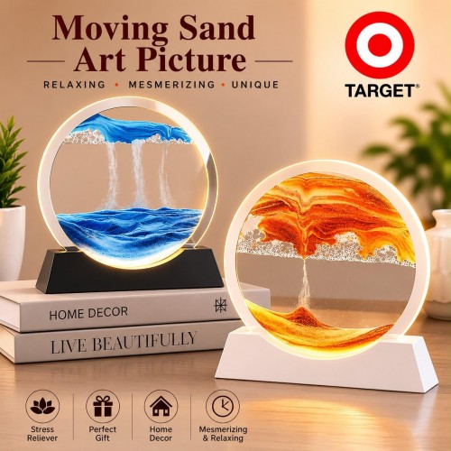 3D Moving Sand Art Table Lamp
