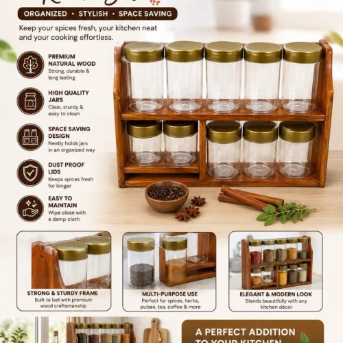 Spice jar rack set