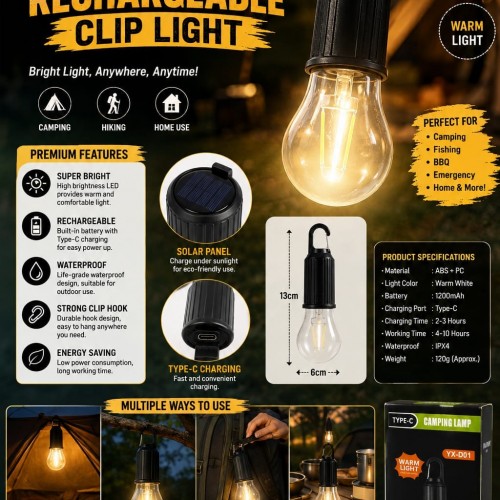 Rechargeble camping light 